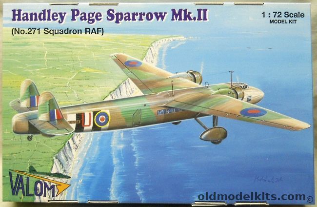 Valom 1/72 Handley Page Sparrow Mk.II, 72117 plastic model kit